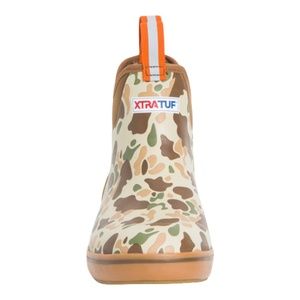 Xtra Tuf Men's 6" Ankle Deck Boot Tan Camo Orange Pulls